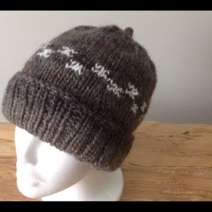 Hand knit winter hat